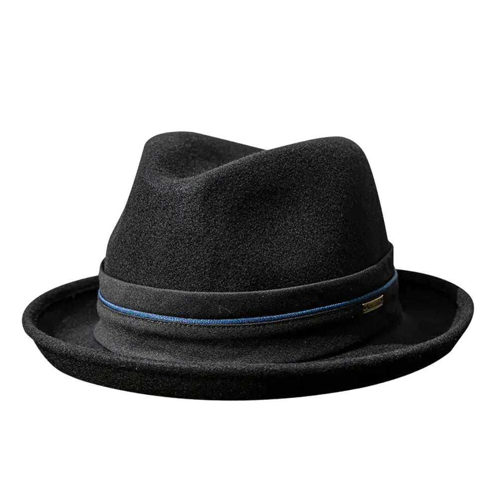 Osborne Black Wool Fedora Hat Ghelter