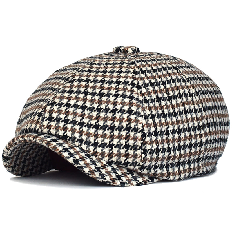 Houndstooth best sale newsboy cap