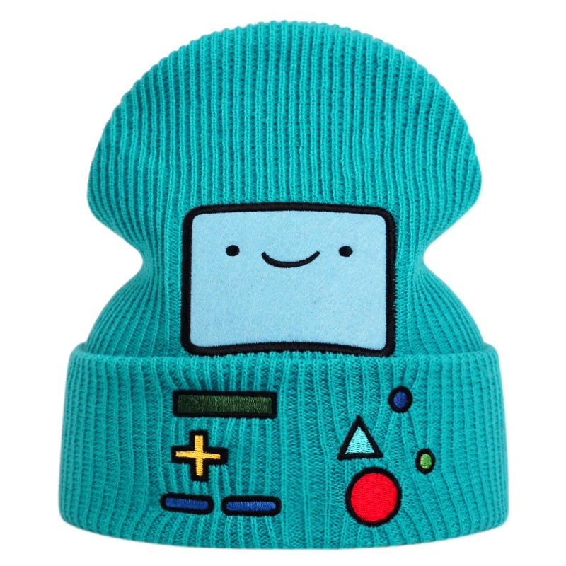 AdventureTime-Jake-Finn-Warm-Winter-Street-Men-Women-Striped-Vintage-Retro-Brimless-Hat