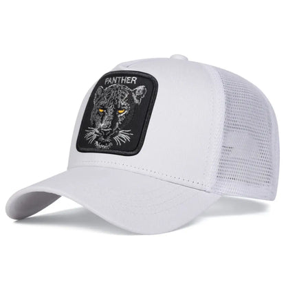 Animal-Wild-Cat-Predator-Artistic-Veggie-Dark-Retro-Vintage-Men-Women-Mesh-Baseball-Hat