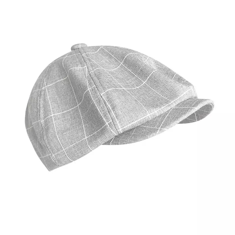  newsie-bakerboy-paperboy-cabbie-hat-linen-cotton-tartan