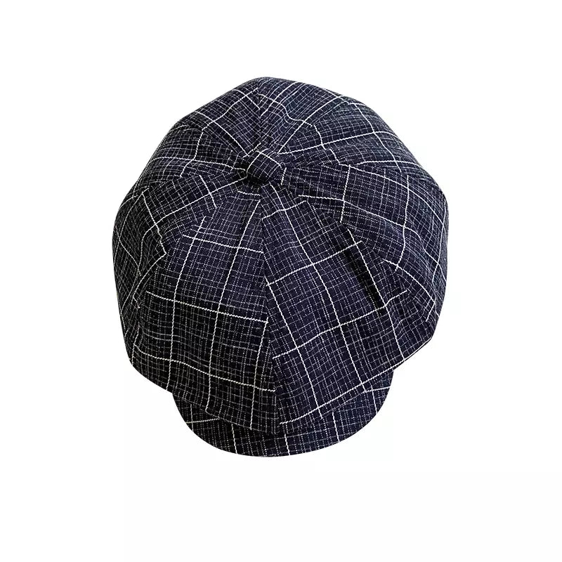  newsie-bakerboy-paperboy-cabbie-hat-linen-cotton-tartan