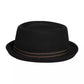 Cassady Black Wool Porkpie Hat