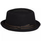 Cassady Black Wool Porkpie Hat