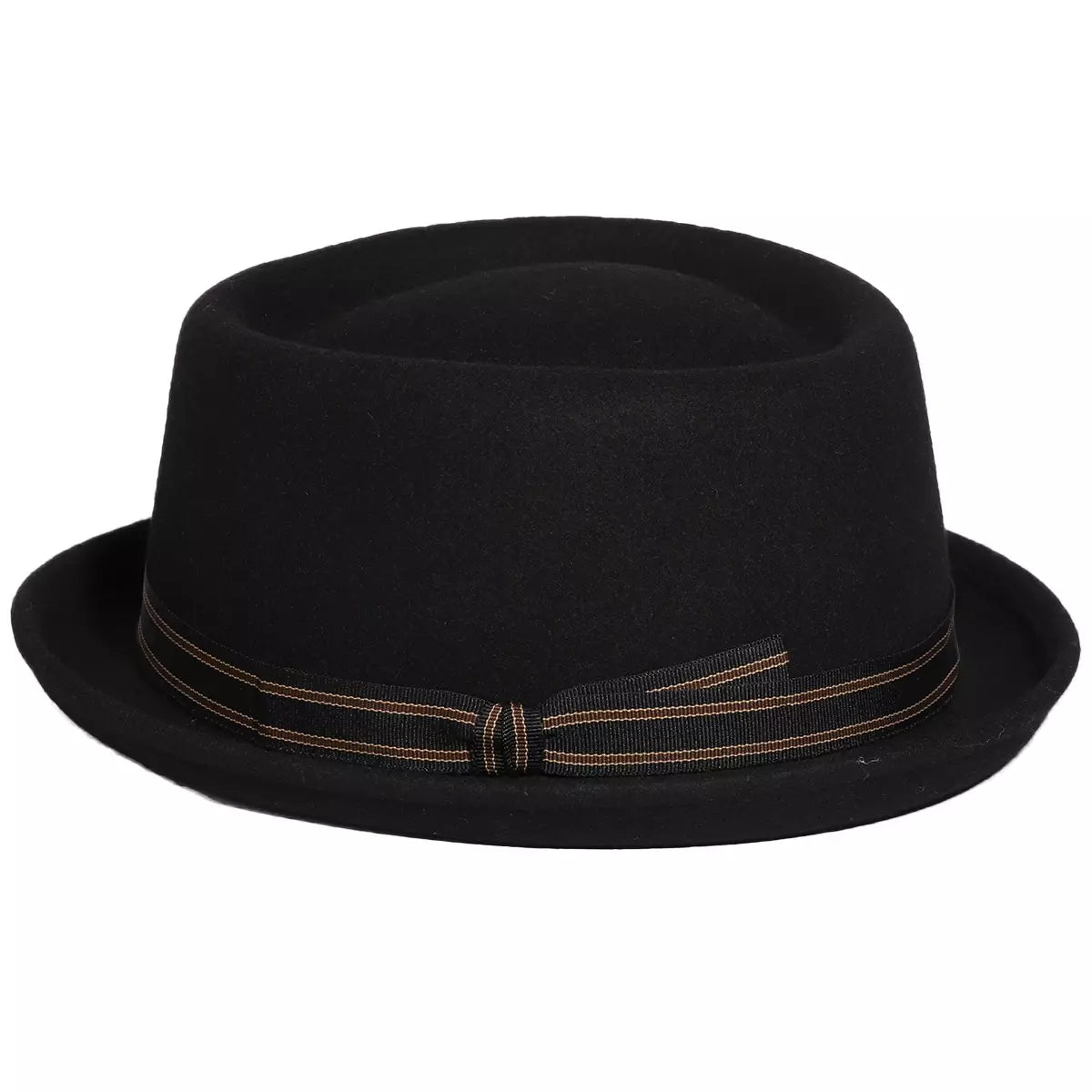 Cassady Black Wool Porkpie Hat