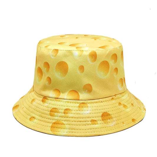 Cheese Print Reversible Bucket Hat