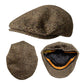 Durham Brown Dots Wool Flat Cap