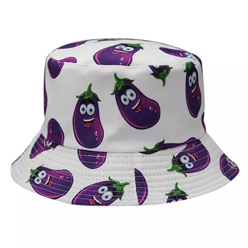 Eggplants Reversible Bucket Hat