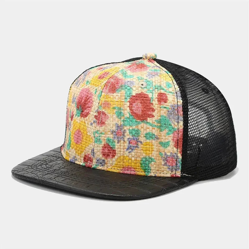 Artistic-Veggie-Plants-Dark-Retro-Vintage-Men-Women-Mesh-Baseball-Hat