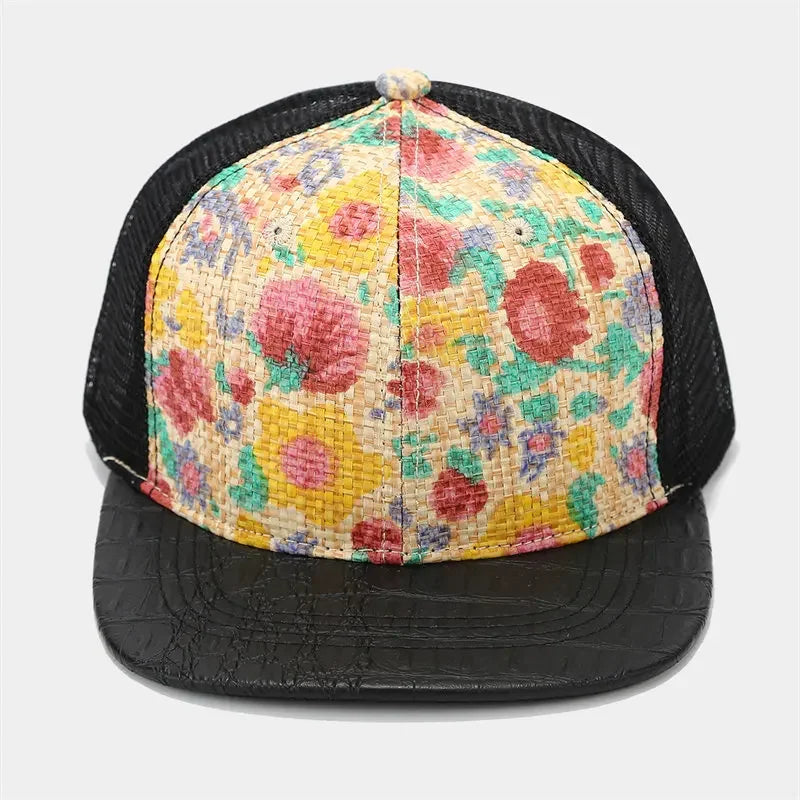 Veggie-Plants-Dark-Retro-Vintage-Men-Women-Mesh-Baseball-Hat