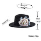 Hand Painted Rose Black Fedora Hat