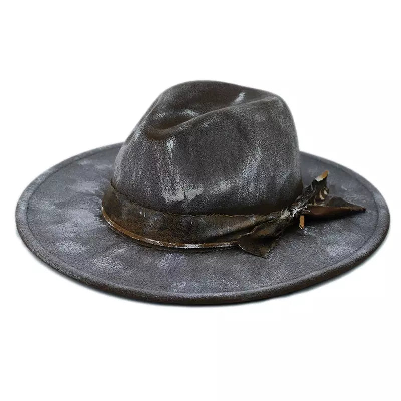 Hereford Retro Handmade Burned Fedora Hat