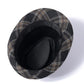 Suit-Cotton-Women-Men-Autumn-Fall-Square-Plaid-Jazz-Fedora-Hat