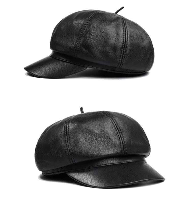 Joliet Genuine Leather Newsboy Cap Ghelter 2710