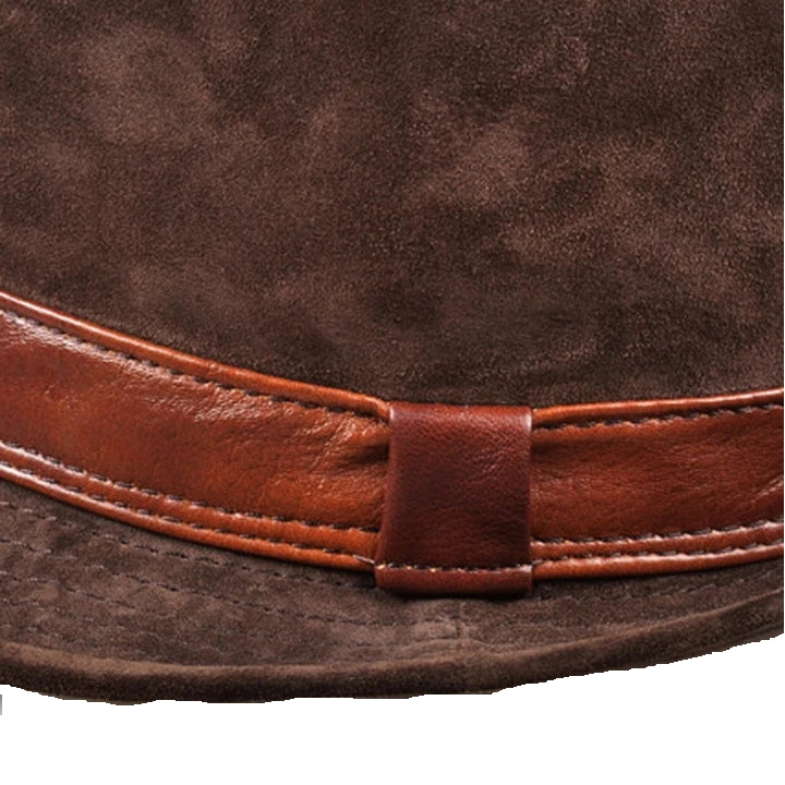 Vintage-Cowhide-Fedora-Hat-Pure-authentic-leather