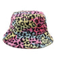 Leopard Print Fur Bucket Hat