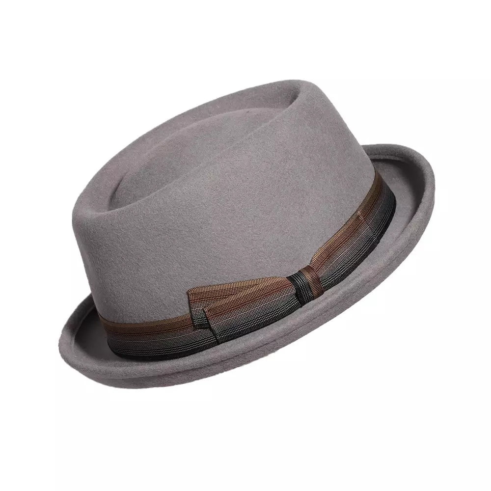 Lucca Gray Wool Fedora Hat