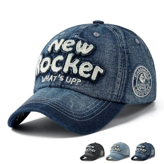 New Rocker Denim Baseball Cap