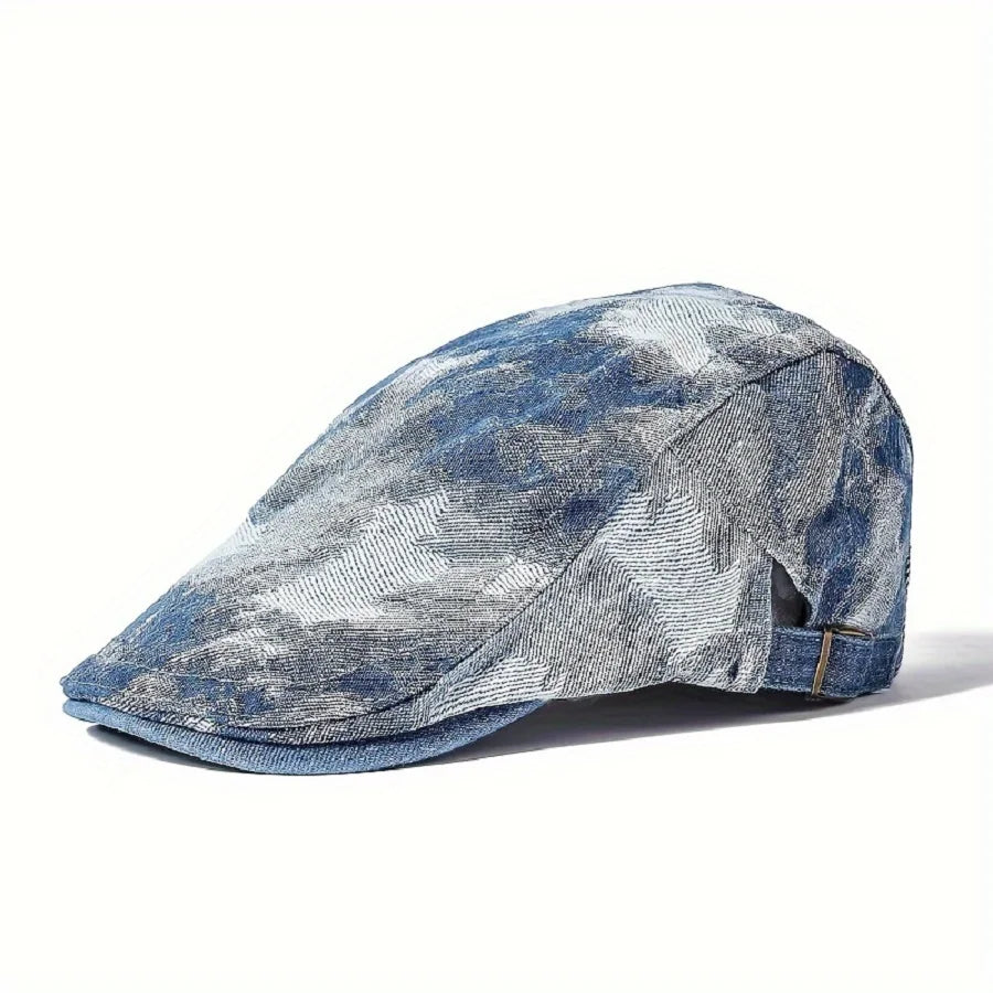 Streaked-Drawn-Summer-Casual-Men-Women-Breathable-Duckbill-Ivy-Gatsby-Cabbie-Paddy-Hat