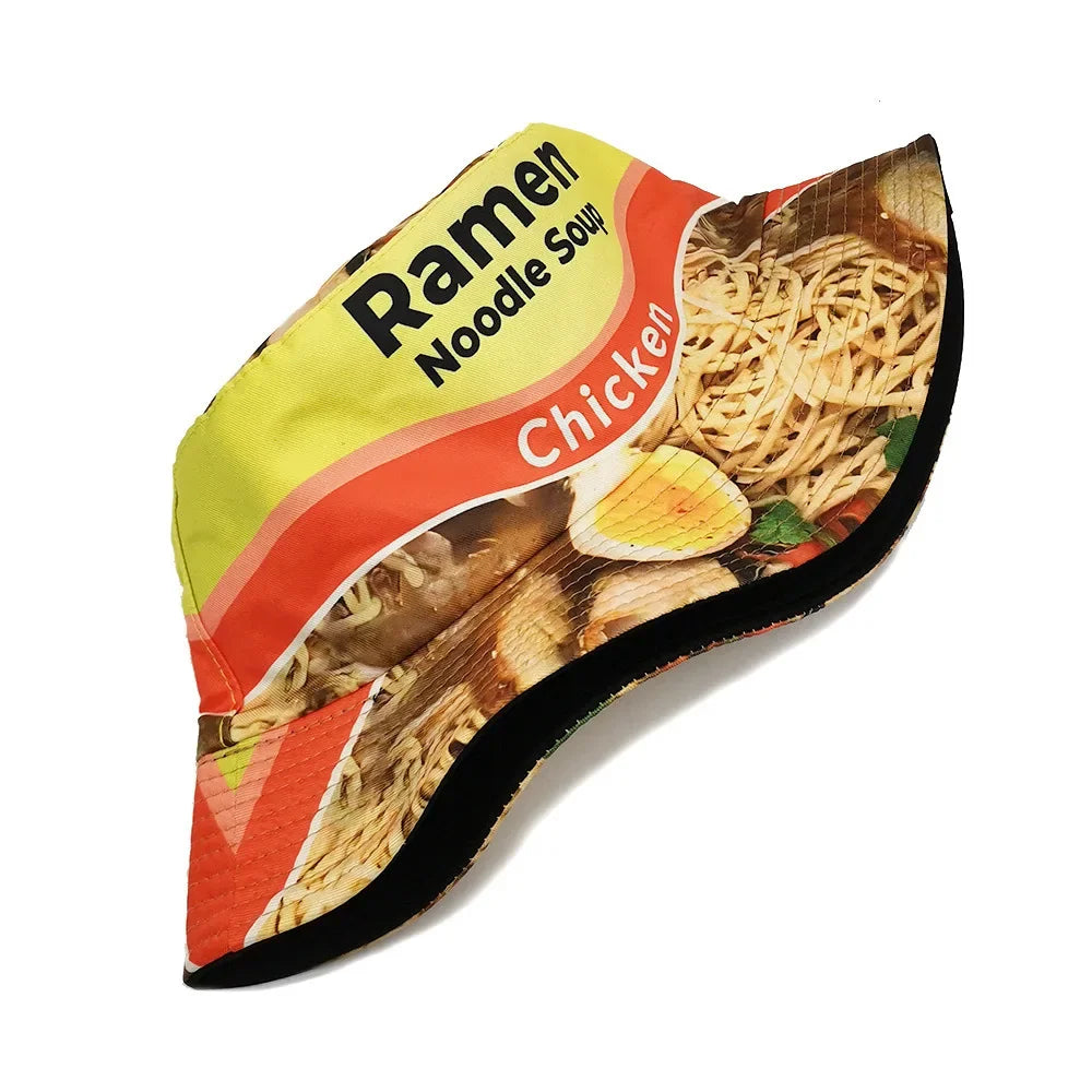 Ramen Noodle Soup Reversible Bucket Hat