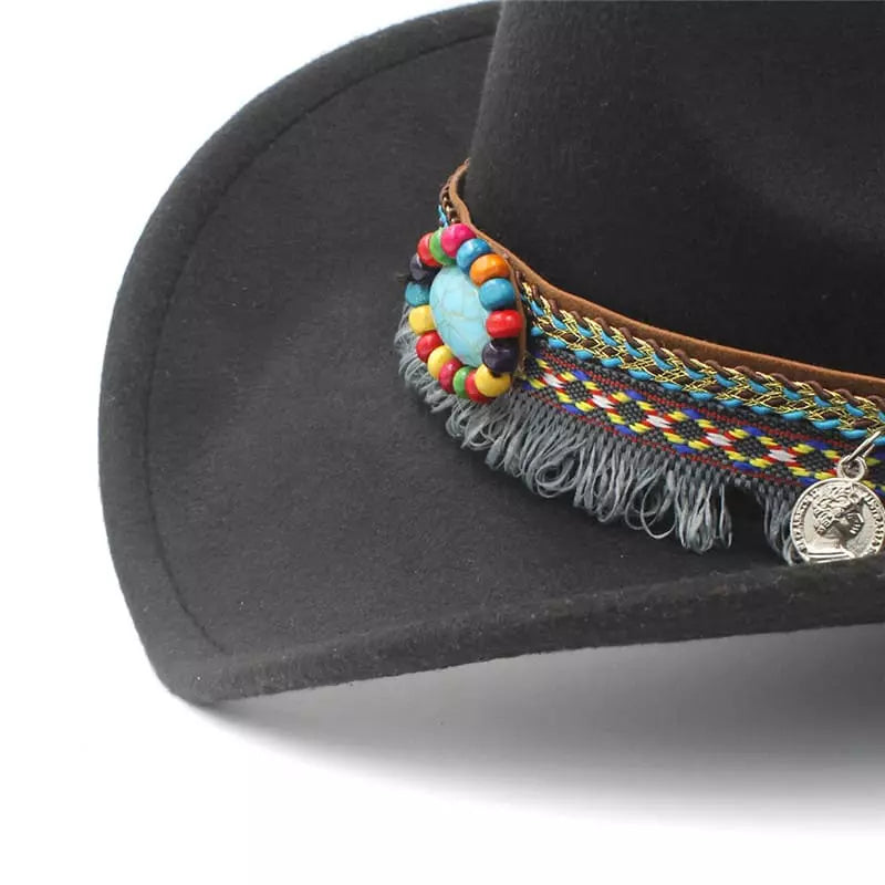 western-hat-tribal-belt-native-vintage