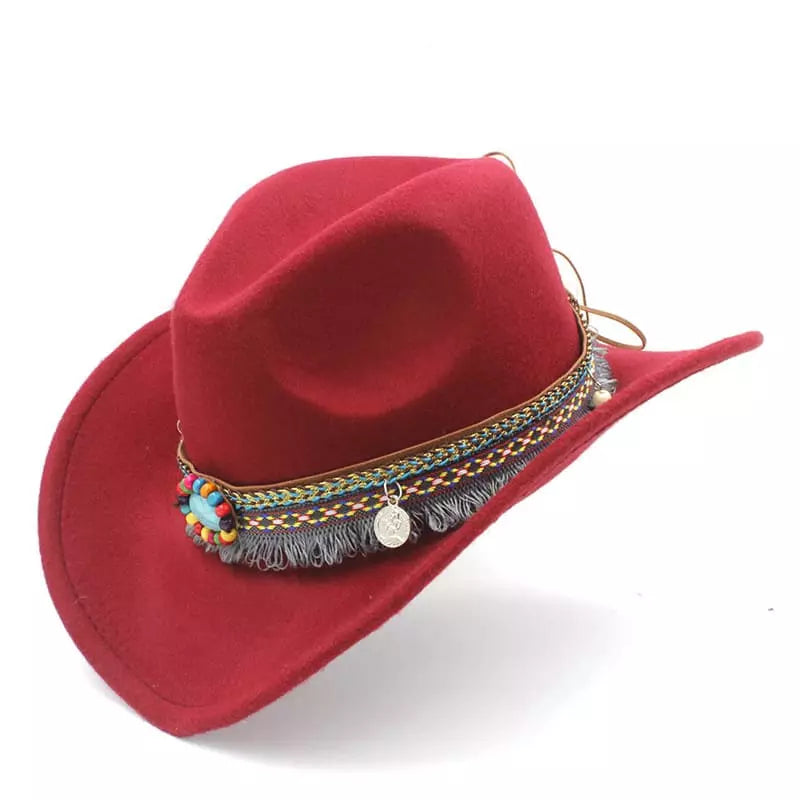 western-hat-tribal-belt-native-vintage