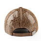 Reptile Print Genuine Leather Baseball Cap