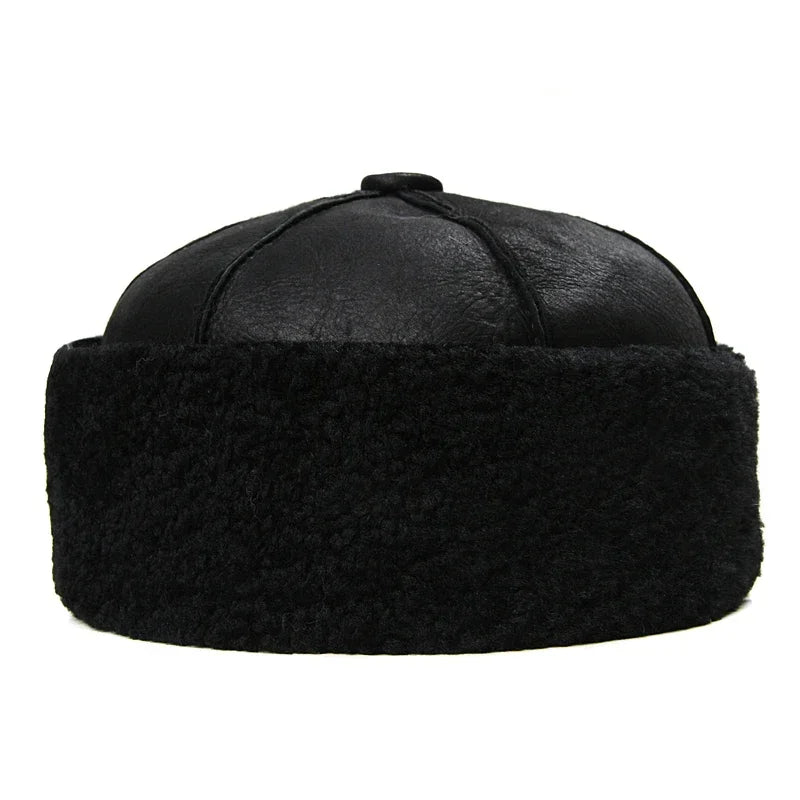 brimless-hat-winter-warm-fur-sheepskin