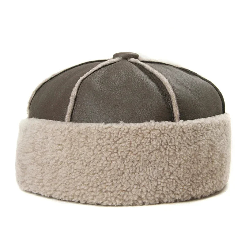 brimless-hat-winter-warm-fur-sheepskin