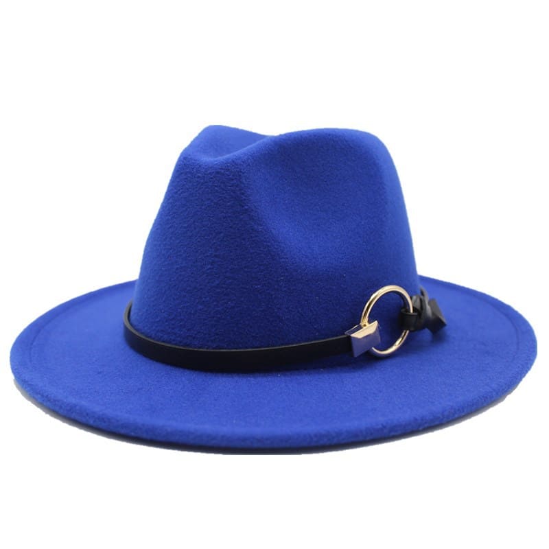 Silver Ring Cotton Fedora Hat