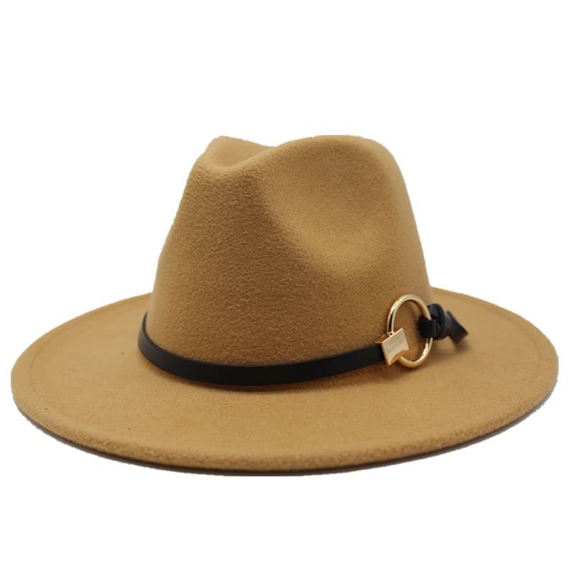 Silver Ring Cotton Fedora Hat