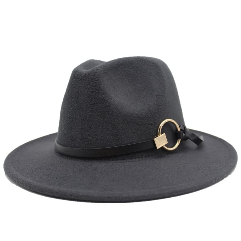 Silver Ring Cotton Fedora Hat