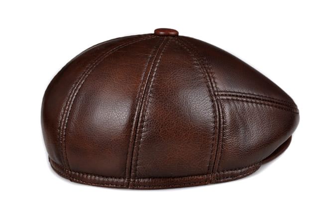 Stanley Earflaps Genuine Leather Flat Cap