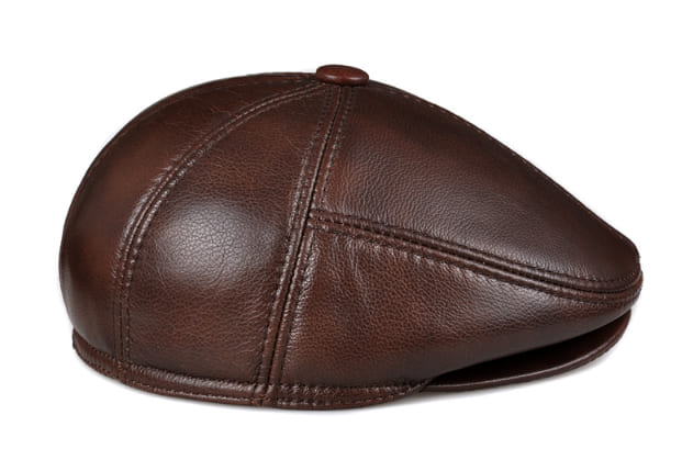 Stanley Earflaps Genuine Leather Flat Cap