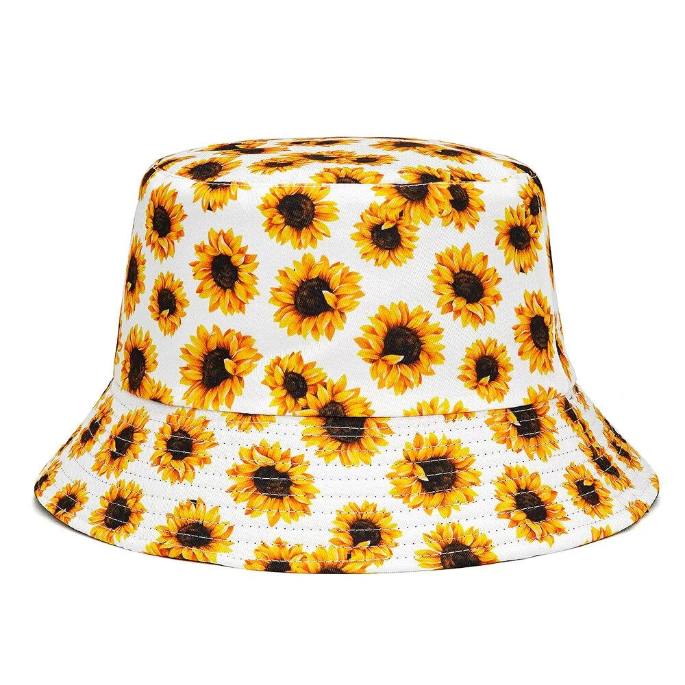 Sunflowers Reversible Bucket Hat