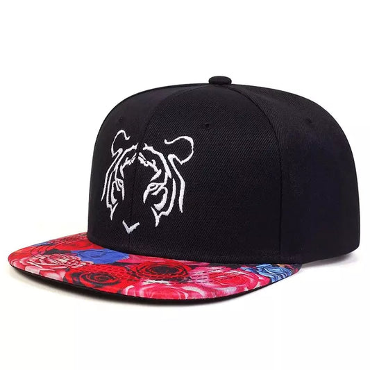 Tiger & Roses Snapback Cap