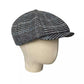 tartan-newsie-bakerboy-paperboy-cabbie-hat-vintage-retro-gray