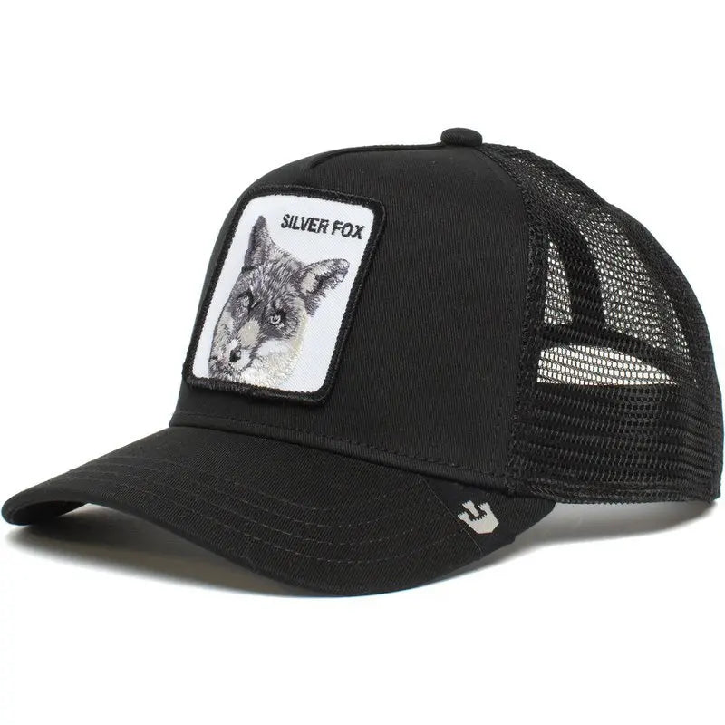 Silver-Artistic-Natural-Hunter-Animals-Dark-Retro-Summer-Vintage-Men-Women-Mesh-Baseball-Hat