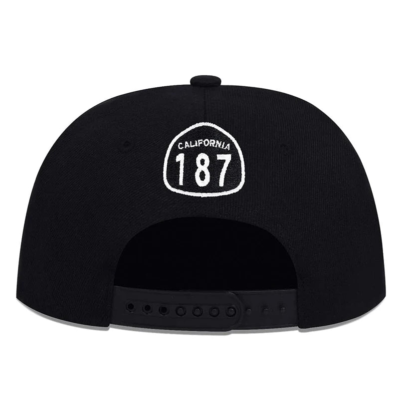 Embroidered-Plain-Black-Snapback-Cap-Back-Ghelter