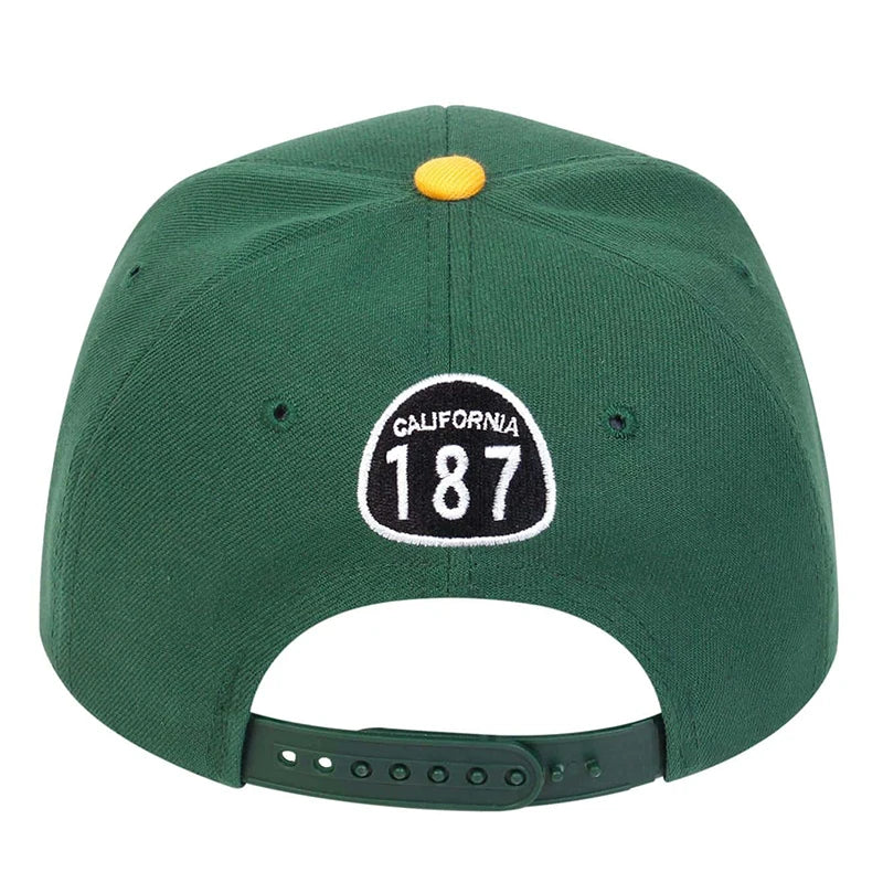 Embroidered-Plain-Green-Snapback-Cap-Back-Ghelter