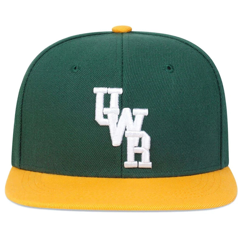 Embroidered-Plain-Green-Snapback-Cap-Front-Ghelter