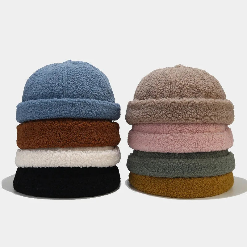 men-women-autumn-lamb-warm-furry-brimless-cotton-hat