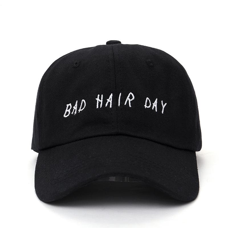 Bad Hair Day Black Baseball Cap