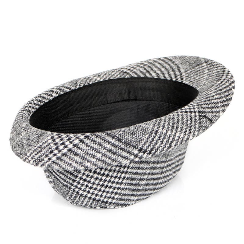 Black Ribbon Tartan Trilby Hat