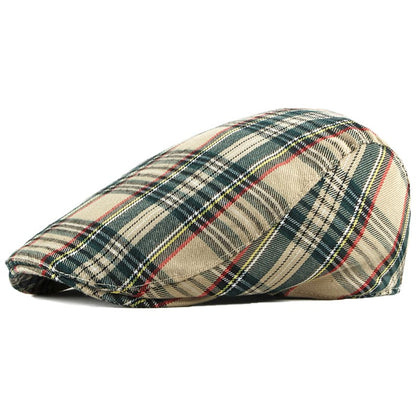 Cabbie Tartan Cotton Flat Cap