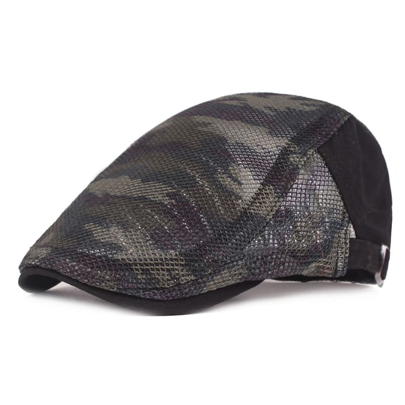 Camouflage Mesh Flat Cap