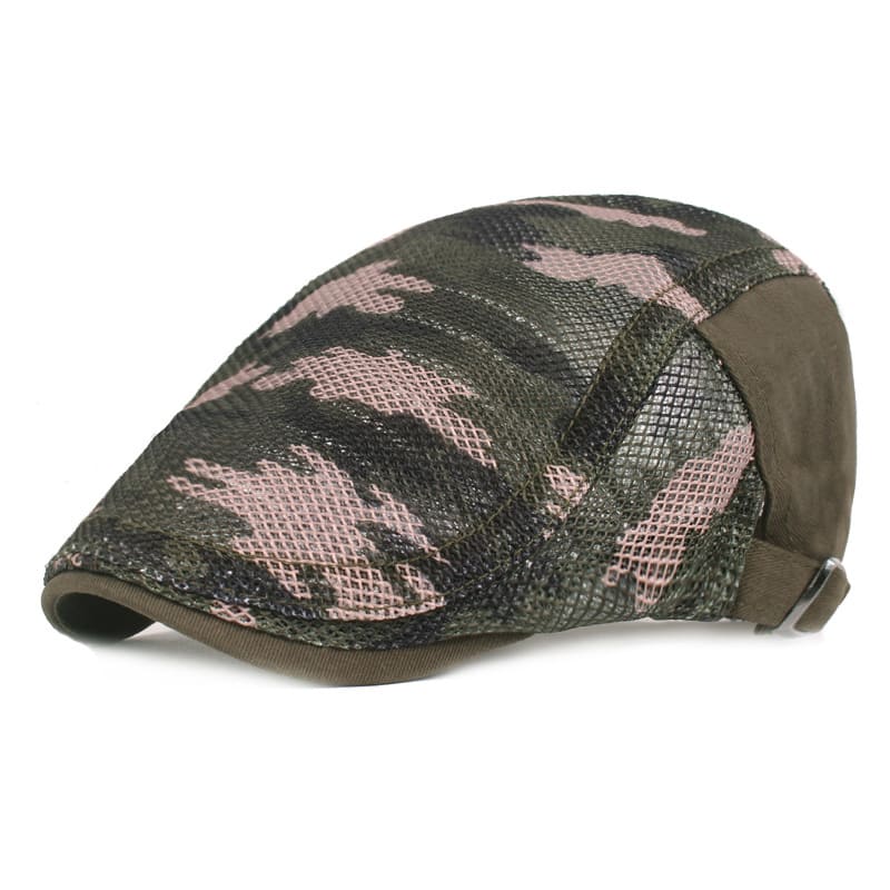 Camouflage Mesh Flat Cap