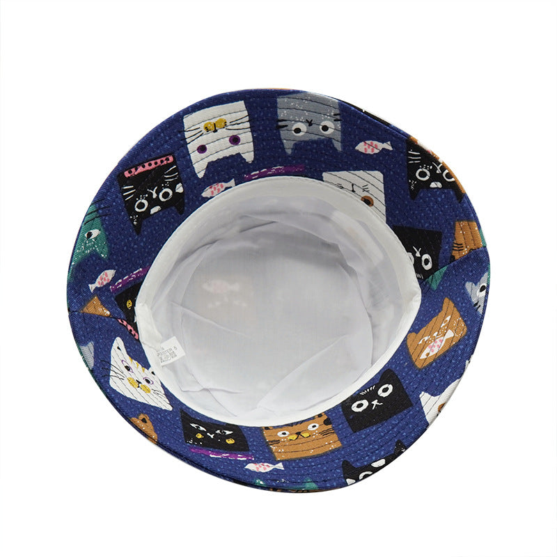 Cartoon Cat Faces Bucket Hat