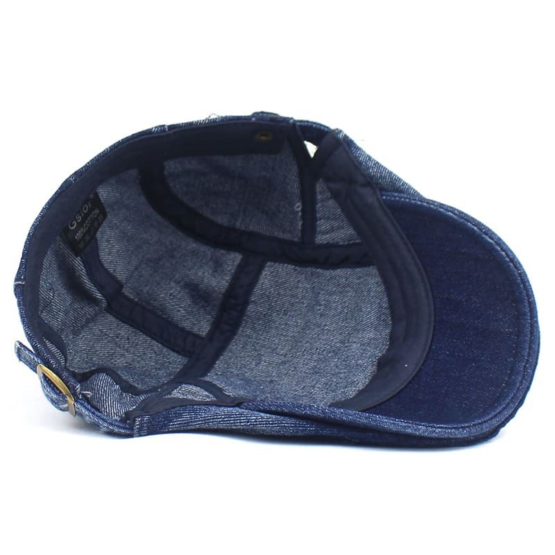 EDY Washed Denim Flat Cap