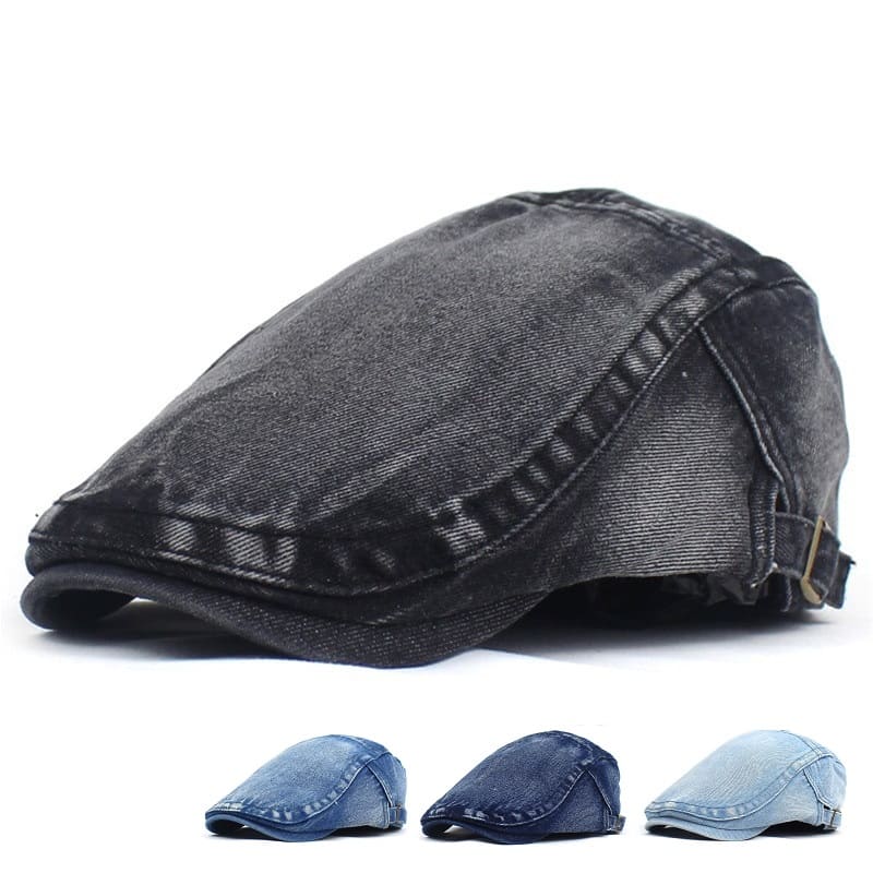 EDY Washed Denim Flat Cap